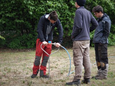 Concimazione con palo iniettore